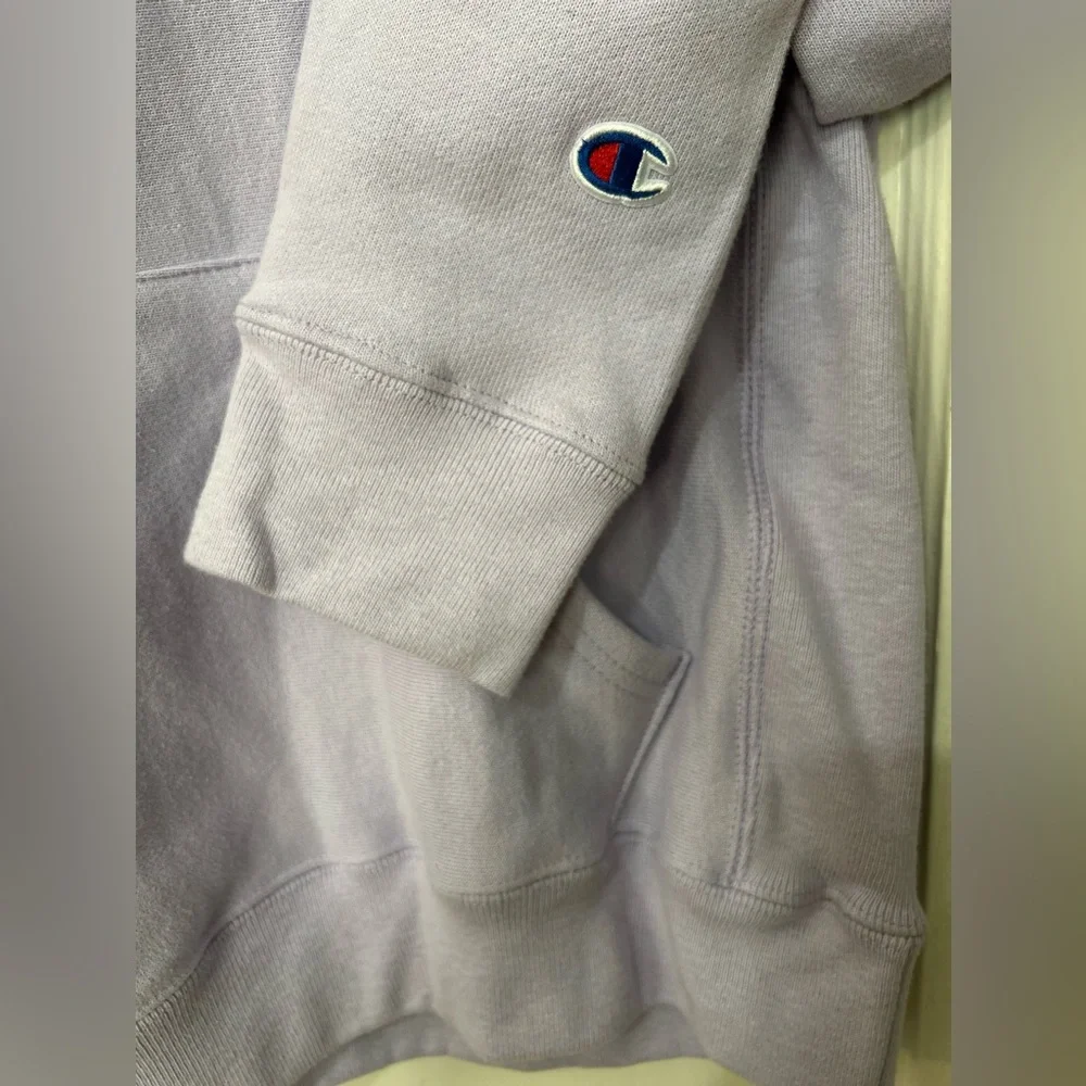 NWT Champion women’s hoodie pull-over sweater heavy cotton pale lilac Sz S